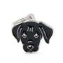MyFamily Labrador Médaille d'identification pour animaux de compagnie, noir