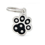 MyFamily Paw Strass Médaille d'identification pour animaux de compagnie, noir