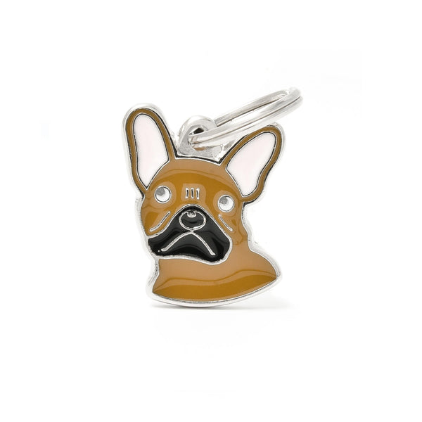 MyFamily Friends Brown French Bulldog Pet ID Tag, Medium