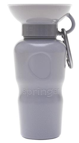 Springer Classic Dog Travel Bottle, Grey