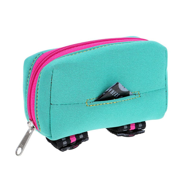 DOOG Walkie Pouch Dog Poop Bag Dispenser, Rin Tin Rin Neon Green/Pink