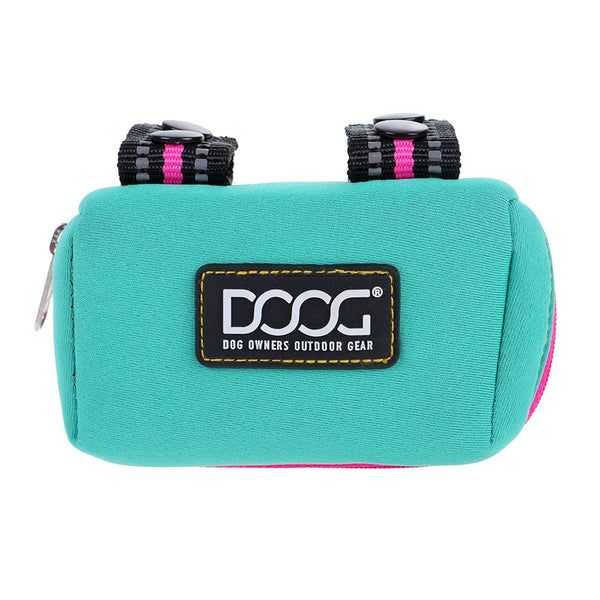 DOOG Walkie Pouch Dog Poop Bag Dispenser, Rin Tin Rin Neon Green/Pink