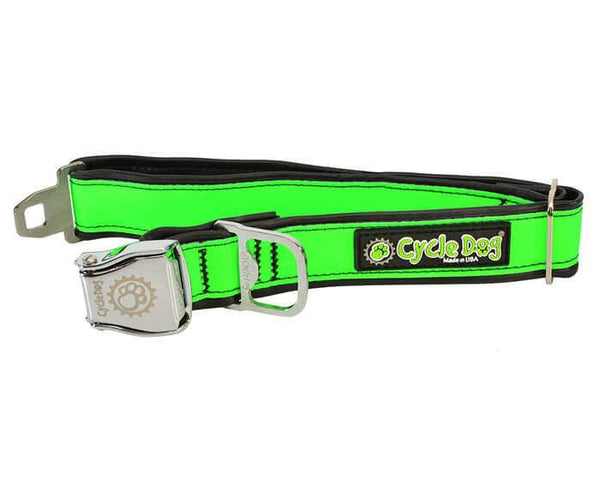 Cycle Dog Collar with Plastic Buckle for Dogs, Green MAX Reflective