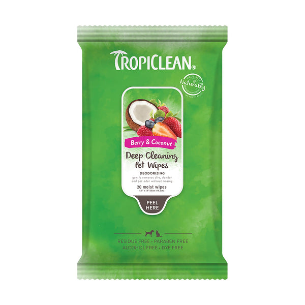 Tropiclean Deep Cleaning Deodorizing Pet Wipes