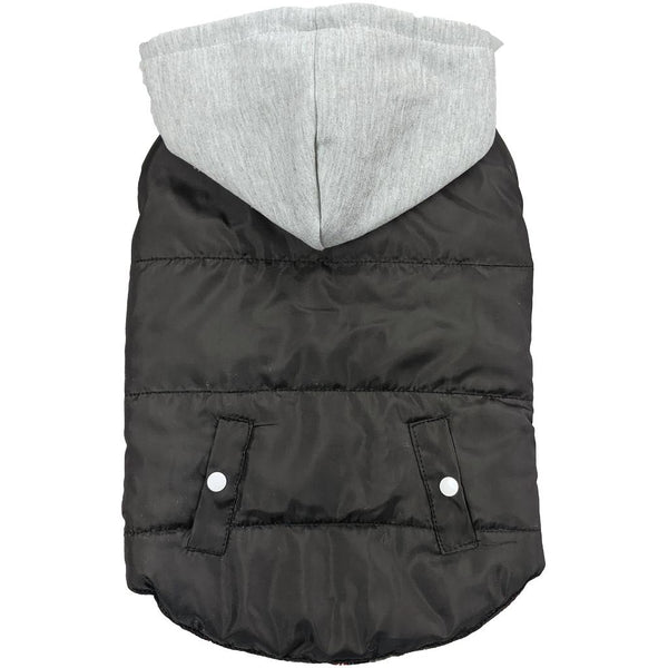 Ethical Fashion Pet Sporty Puffer Reversible Dog Jacket, Black