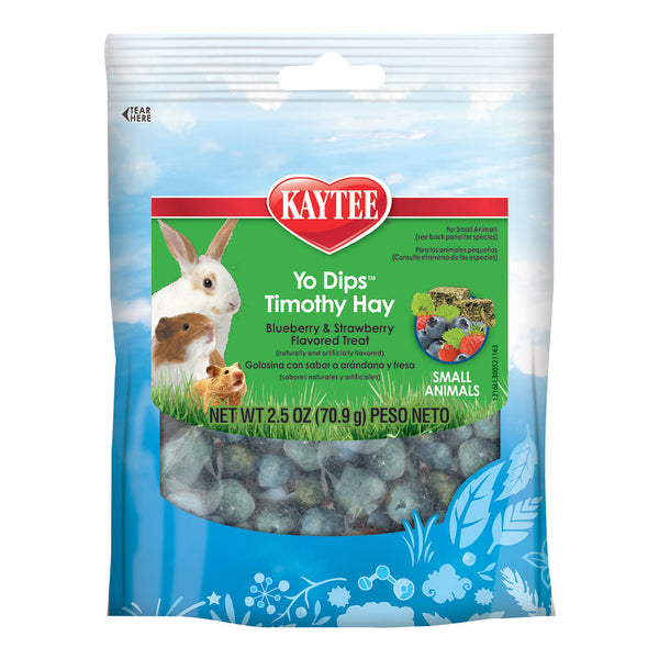 Kaytee Yo Dips friandises au foin de fléole, myrtille et fraise pour petits animaux