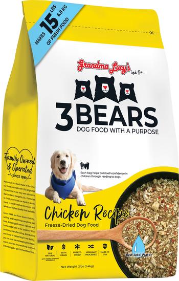 Grandma Lucy's 3 Bears Chicken Freeze-Dried Dog Food