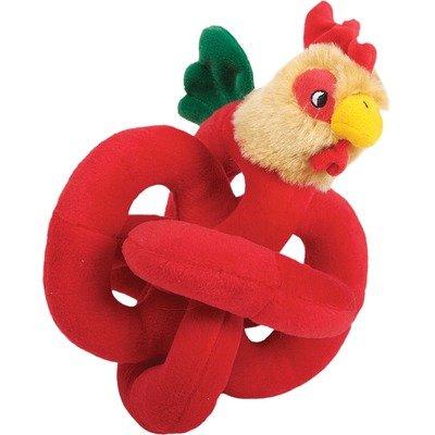 Loopies Rooster Sound Chip Dog Toy, Red