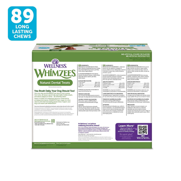 Gâteries pour chiens Whimzees Natural dentaire Chews petite race Value Box