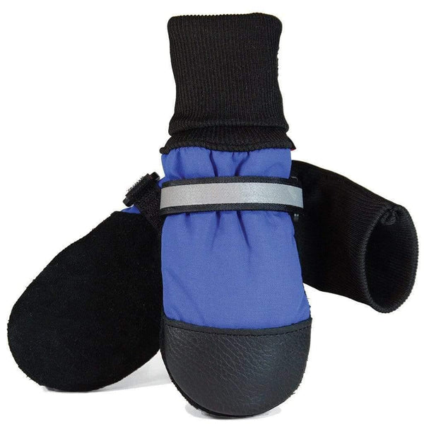 Muttluks Original Fleece-Lined Dog Boots, Blue, Set of 4