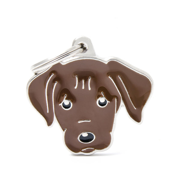 MyFamily Chocolate Labrador Médaille d'identification pour animaux de compagnie