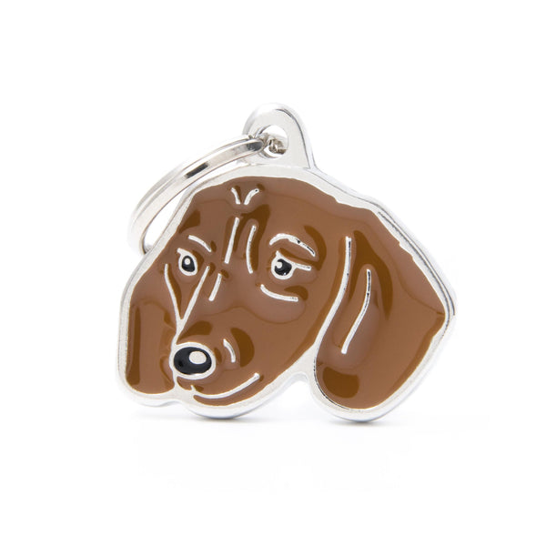 MyFamily Friends Fawn Dachsund Pet ID Tag, Medium