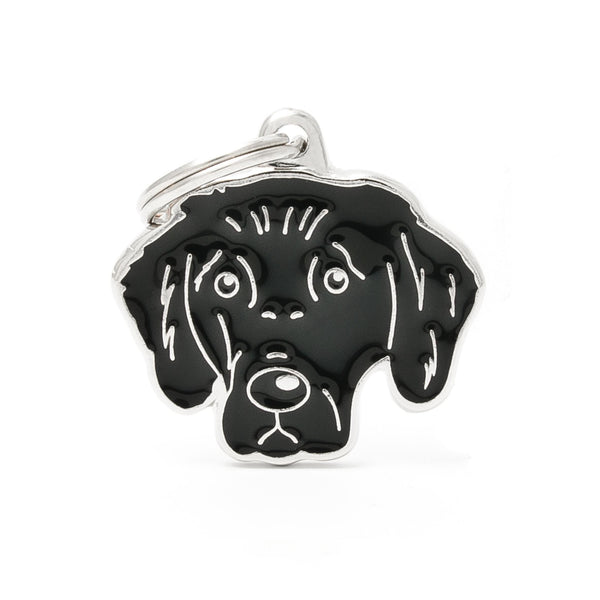 MyFamily Friends Flat Coated Retriver Pet ID Tag, Medium