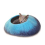 Dharma Dog Karma Cat Nid en laine Ombre Cave, marine/turquoise