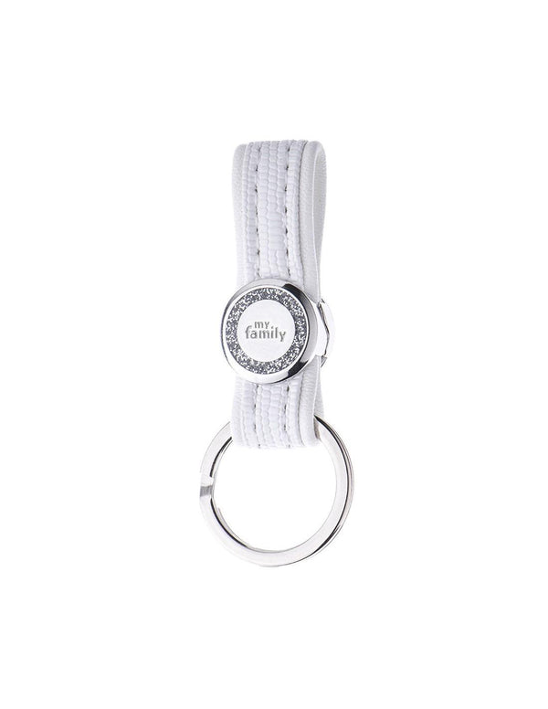 MyFamily Keyring Saint Tropez Glitter, White