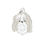 MyFamily Shih Tzu Médaille d'identification pour animaux de compagnie, gris