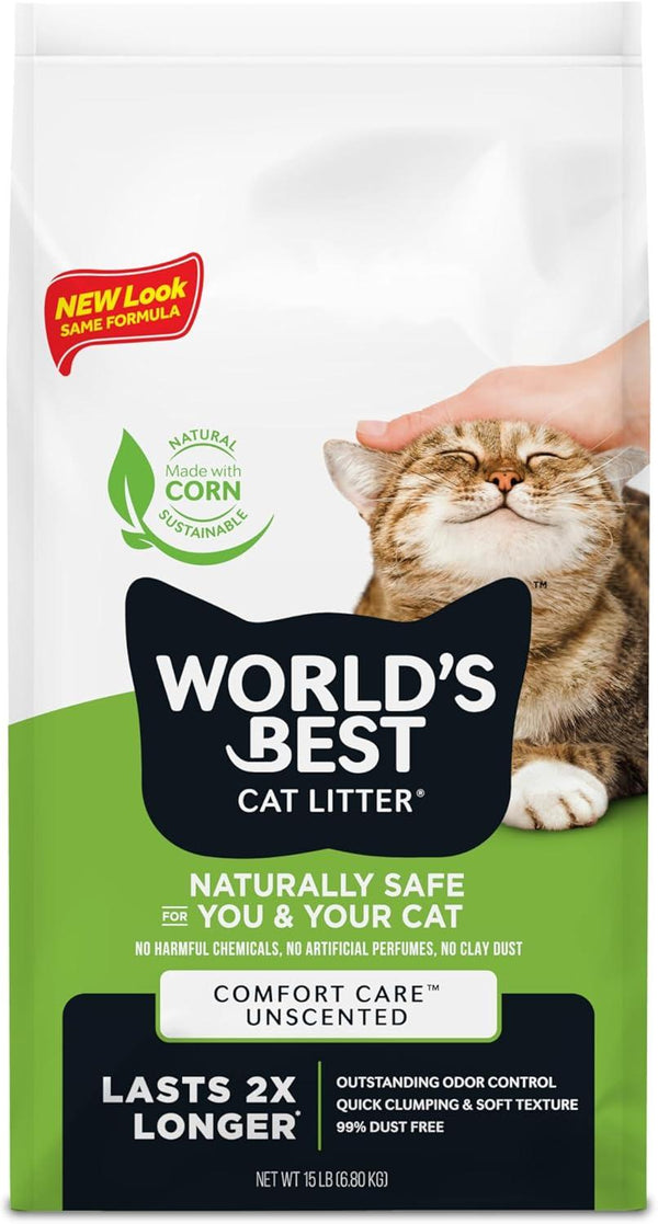 World's Best Comfort Care Unscented Clumping Cat Litter