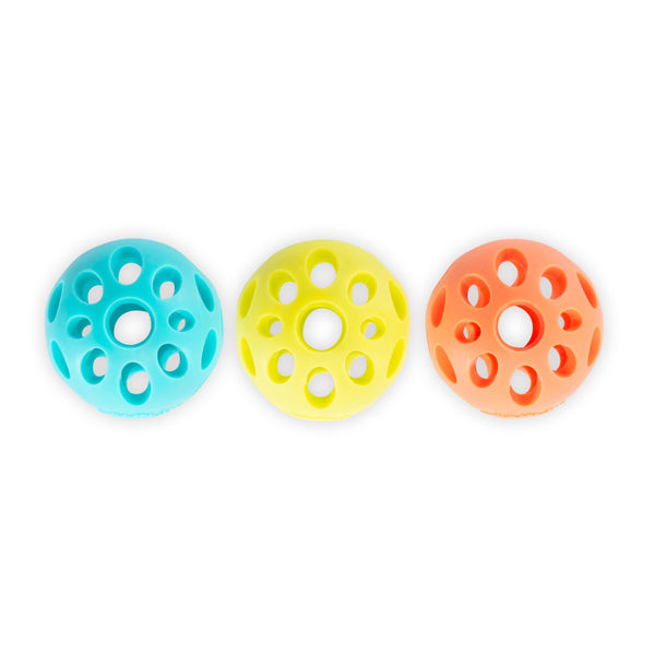 Messy Mutts "Totally Pooched, Huff'N Puff Ball" Jouet En Caoutchouc Pour Chien, Balle, Bleue