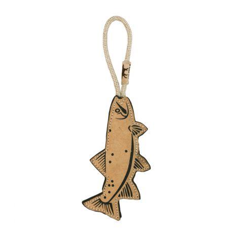 Tall Tails Natural Leather Trout Tug Dog Toy