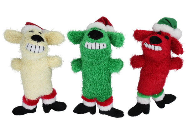 Multipet Holiday Loofa Santa Dog Toy