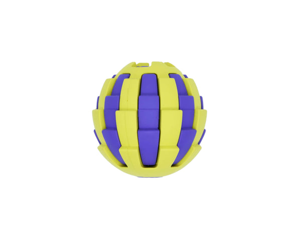 Bud'z Astro with Treat Hole Rubber Dog Toy, Yellow