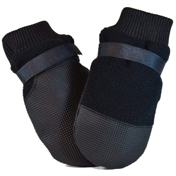 Muttluks Hott Doggers Dog Boots, Black, Set of 4