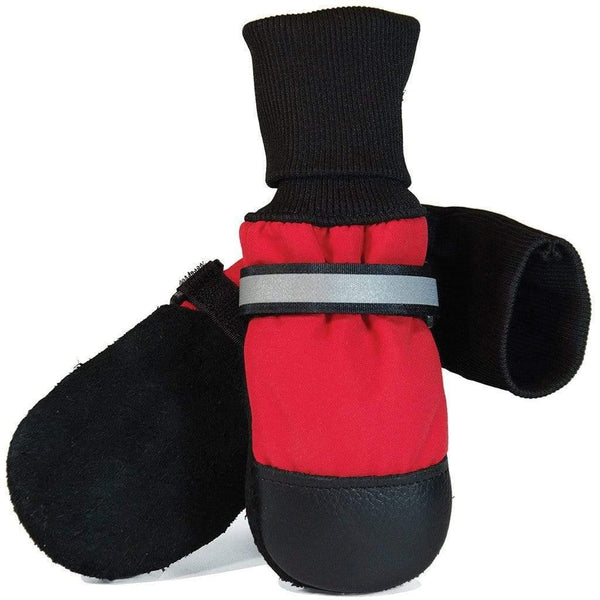 Muttluks Original Fleece-Lined Dog Boots, Red, Set of 4