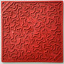 SodaPup eMat Bones Design Enrichment Lick Mat Dog Slow Feeder, Red