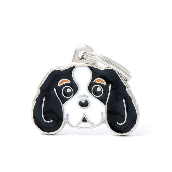 MyFamily Friends Cavalier King Pet ID Tag, Tricolour, Medium
