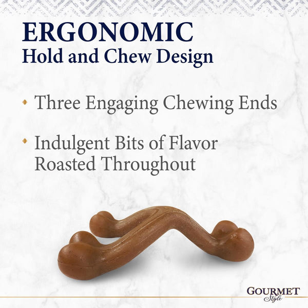 Nylabone Gourmet Style Strong Wishbone Bacon Dog Toy