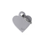 MyFamily Heart en aluminium Médaille d'identification pour animaux de compagnie, gris