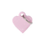 MyFamily Heart en aluminium Médaille d'identification pour animaux de compagnie, rose