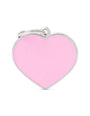 MyFamily Heart Médaille d'identification pour animaux de compagnie, rose