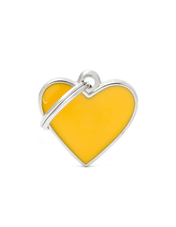 MyFamily Heart Pet ID Tag, Yellow