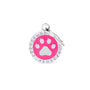 MyFamily Glam Paw Médaille d'identification pour animaux de compagnie, rose
