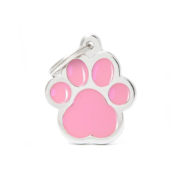 MyFamily Classic Paw Pet ID Tag, Pink