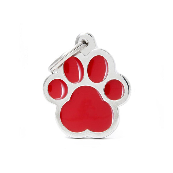 MyFamily Classic Paw Pet ID Tag, Red