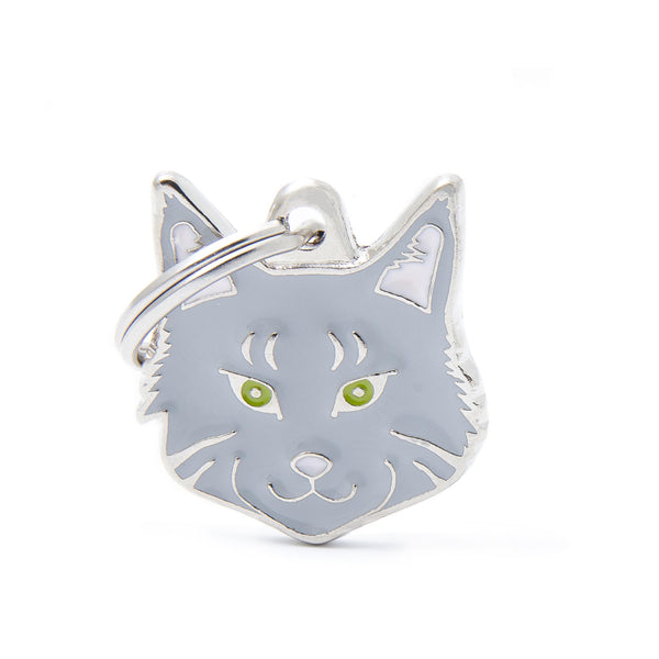 MyFamily Friends Silver Maine Coon Pet ID Tag, Medium