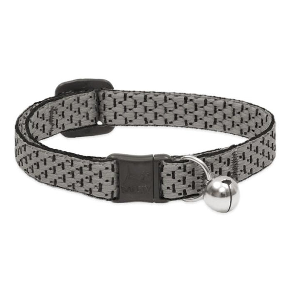 Lupine Pet Eco Safety Collar with Bell for Cats, Granite, 1/2-in x 8-12-in