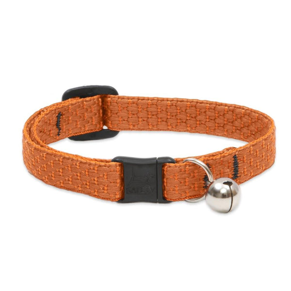 Lupine Pet Eco Safety Collar with Bell for Cats, Pumpkin, 1/2-in x 8-12-in