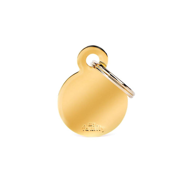 MyFamily Basic Gold Bone Golden Brass Pet ID Tag