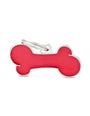 MyFamily Classic Bone Médaille d'identification pour animaux de compagnie, rouge
