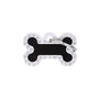 MyFamily Glam Bone Médaille d'identification pour animaux de compagnie, noir