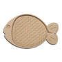 Loving Pets Bella Bowls Tapis anti-débordement en forme de poisson pour chat, Tan