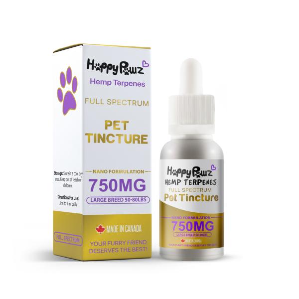 Happy Pawz Tincture Alternative Supplement for Pets, 750mg