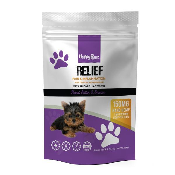 Happy Pawz Relief Soft Chews Alternative Supplement for Dogs, 1mg