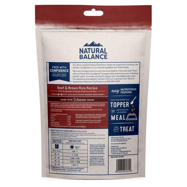 Natural Balance Limited Ingredient Beef & Brown Rice Recipe Freeze-Dried Raw Dog Food