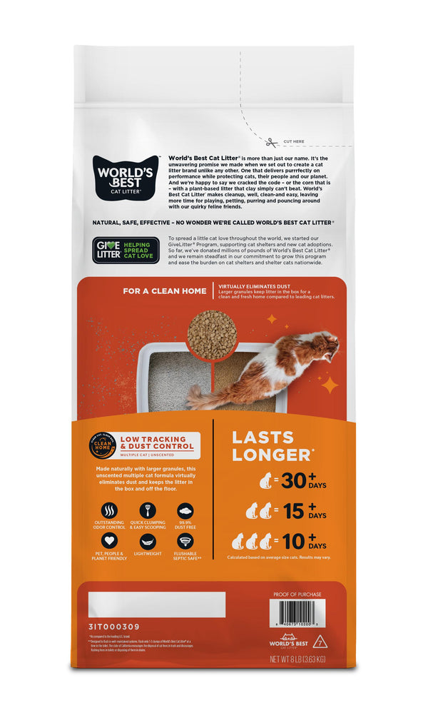 World's Best Low Tracking & Dust Control Multiple Cat Litter
