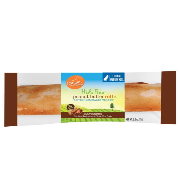 Canine Naturals Hide Free Peanut Butter Roll Dog Treats