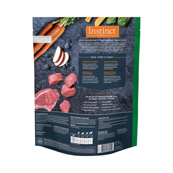 Instinct Grass-Fed Lamb Bites Raw Frozen Dog Food